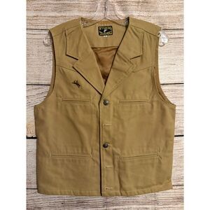 Wyoming Traders | Men's Bronco Canvas Vest | Tan | NEW | Small